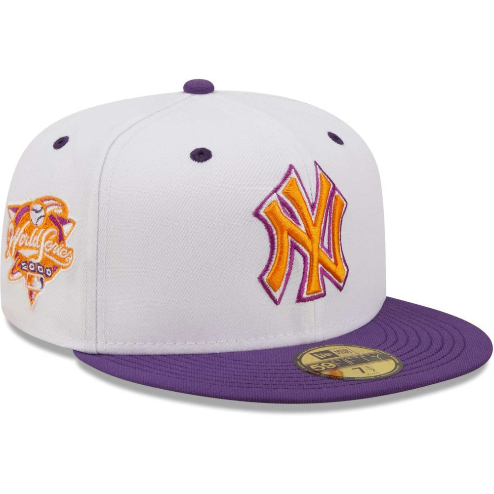 New York Yankees 2000 World Series Grape Lolli 59FIFTY Fitted Hat White/Purple | New Era