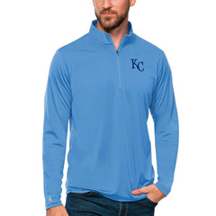 Kansas City Royals Antigua Tribute Quarter-Zip Pullover Top Powder Blue