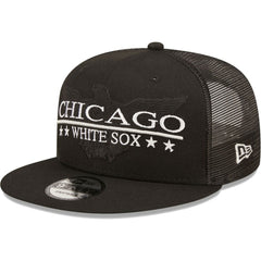 Chicago White Sox Patriot Trucker 9FIFTY Snapback Hat Black | New Era