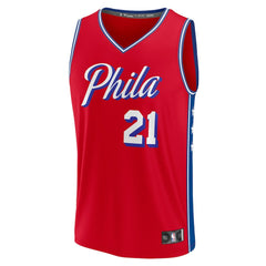 Joel Embiid Philadelphia 76ers Fast Break Replica Player Jersey - Statement Edition - Red