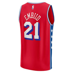 Joel Embiid Philadelphia 76ers Fast Break Replica Player Jersey - Statement Edition - Red