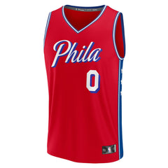 Tyrese Maxey Philadelphia 76ers Fast Break Replica Player Jersey - Statement Edition - Red