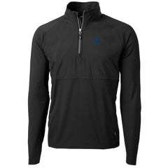 Los Angeles Dodgers Cutter & Buck Adapt Eco Knit Hybrid Recycled Quarter-Zip Pullover Jacket Black