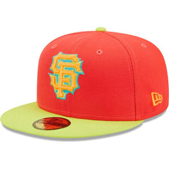 San Francisco Giants Lava Highlighter Combo 59FIFTY Fitted Hat Red/Neon Green | New Era