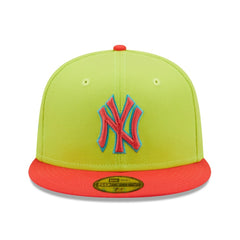 New York Yankees Cyber Highlighter 59FIFTY Fitted Hat Green/Red | New Era
