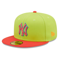 New York Yankees Cyber Highlighter 59FIFTY Fitted Hat Green/Red | New Era