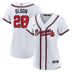 Matt Olson Atlanta Braves Women's Home Replica Player Jersey - White