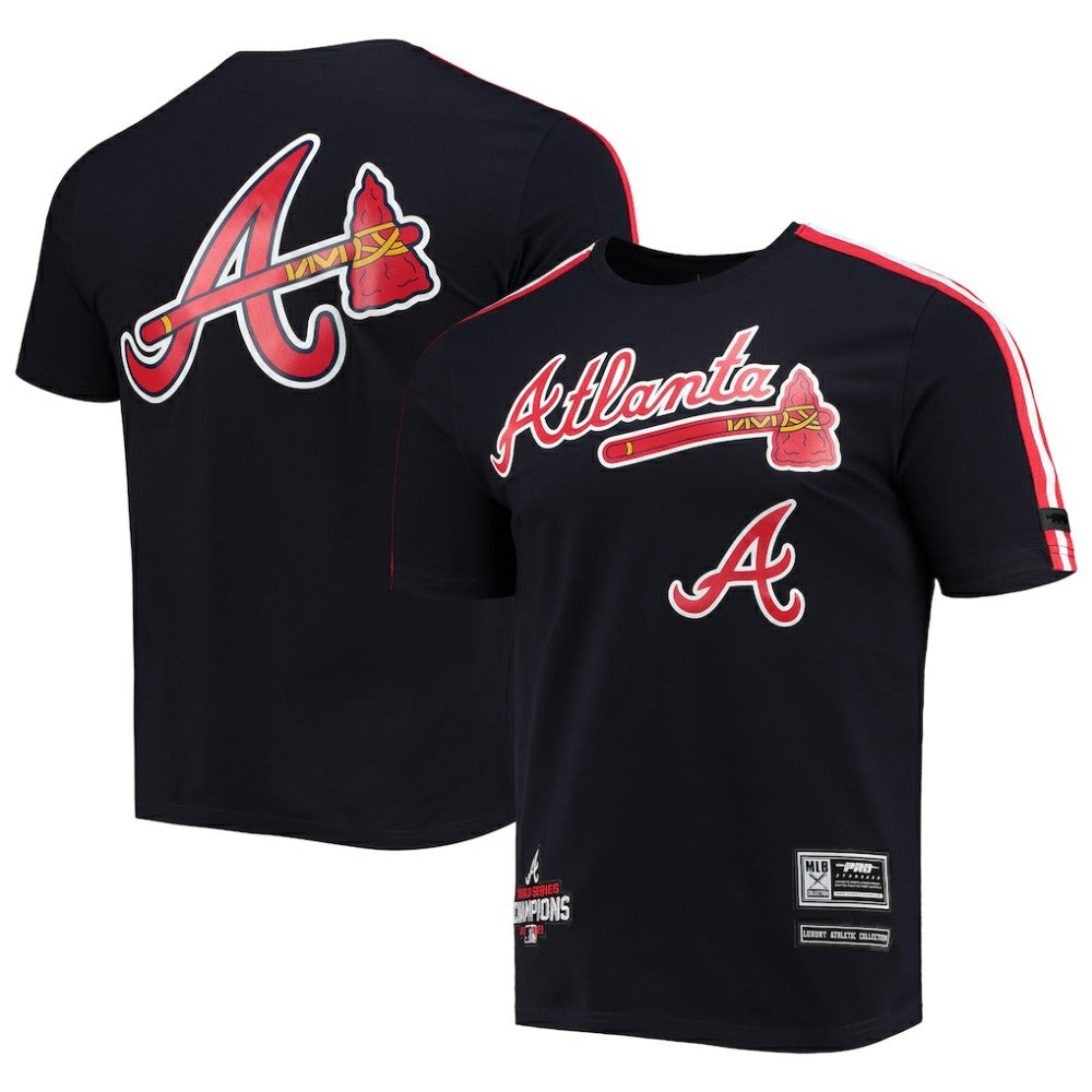 Atlanta Braves Pro Standard Taping T-Shirt Navy/Red