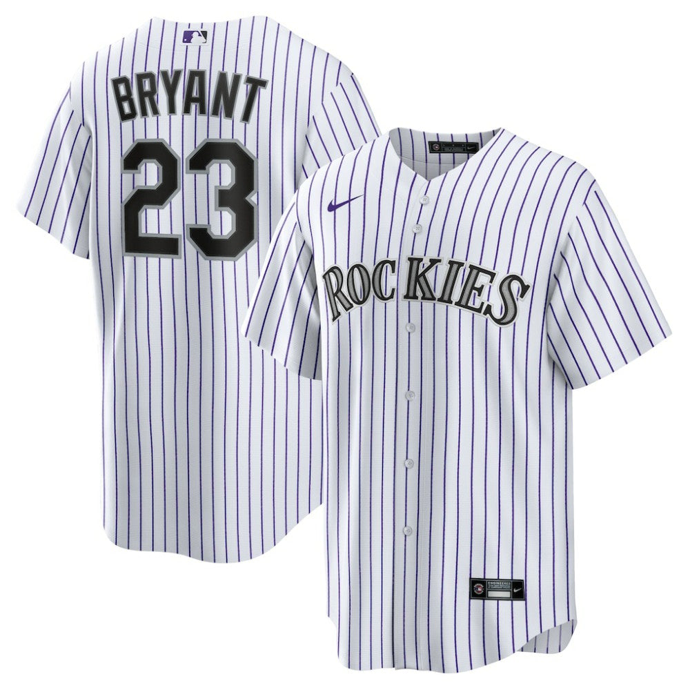 Kris Bryant Colorado Rockies Replica Player Jersey - White/Purple