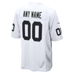 Las Vegas Raiders Youth Team Custom Game Jersey - White