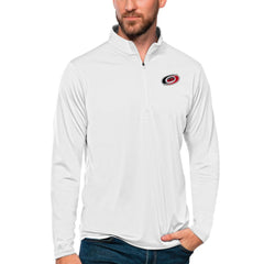 Carolina Hurricanes Antigua Tribute Quarter-Zip Pullover Top White