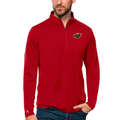 Minnesota Wild Antigua Tribute Quarter-Zip Pullover Top Red