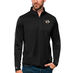 Nashville Predators Antigua Tribute Quarter-Zip Pullover Top Black