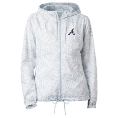 Atlanta Braves Women's Flash Forward Full-Zip Windbreaker Jacket Gray | Columbia