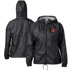 Baltimore Orioles Women's Flash Forward Full-Zip Windbreaker Jacket Black | Columbia