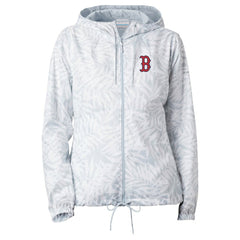 Boston Red Sox Women's Flash Forward Full-Zip Windbreaker Jacket Gray | Columbia