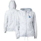 Los Angeles Dodgers Women's Flash Forward Full-Zip Windbreaker Jacket White | Columbia