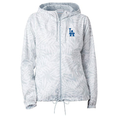 Los Angeles Dodgers Women's Flash Forward Full-Zip Windbreaker Jacket White | Columbia