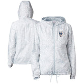 New York Mets Women's Flash Forward Full-Zip Windbreaker Jacket Gray | Columbia