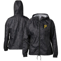Pittsburgh Pirates Women's Team Flash Forward Full-Zip Windbreaker Jacket Black | Columbia