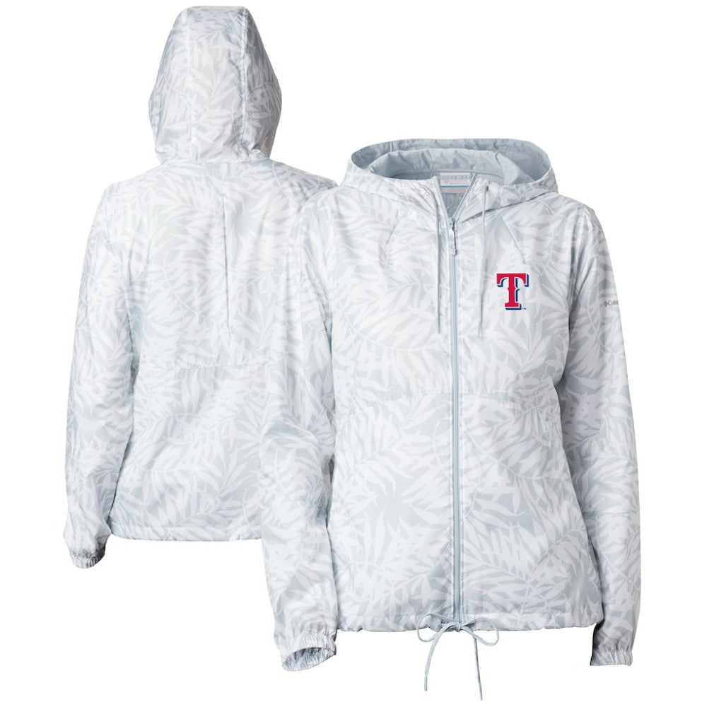 Texas Rangers Women's Flash Forward Full-Zip Windbreaker Jacket Gray | Columbia