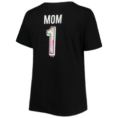 Chicago White Sox Women's Plus Size #1 Mom 2-Hit V-Neck T-Shirt Black