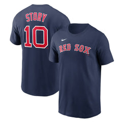 Trevor Story Boston Red Sox Name & Number T-Shirt Navy | Nike