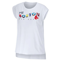 Boston Red Sox WEAR by Erin Andrews Women's Greetings From T-Shirt White