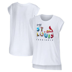 St. Louis Cardinals WEAR by Erin Andrews Women's Greetings From T-Shirt White