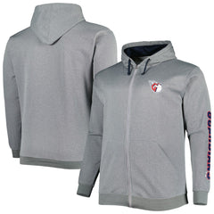 Cleveland Guardians Profile Big & Tall Pullover Hoodie Ash
