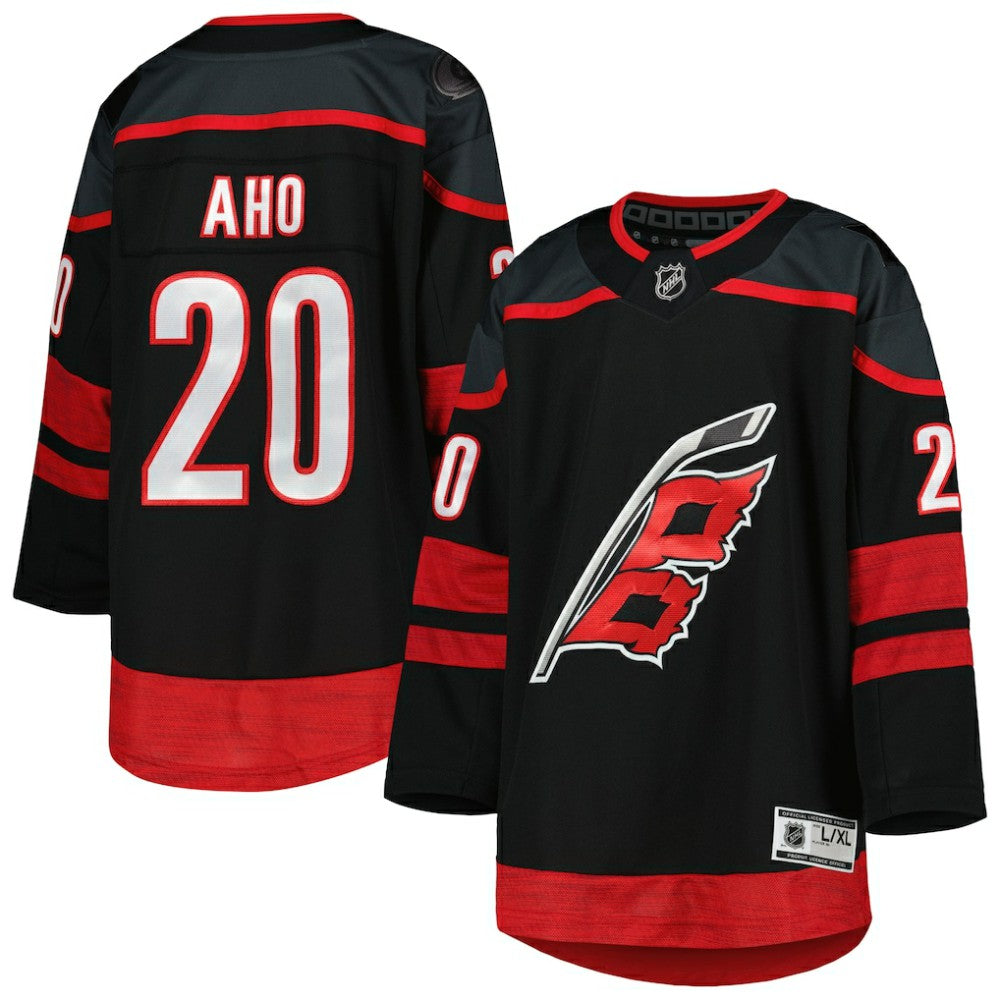 Sebastian Aho Carolina Hurricanes Youth Home Premier Player Jersey Black