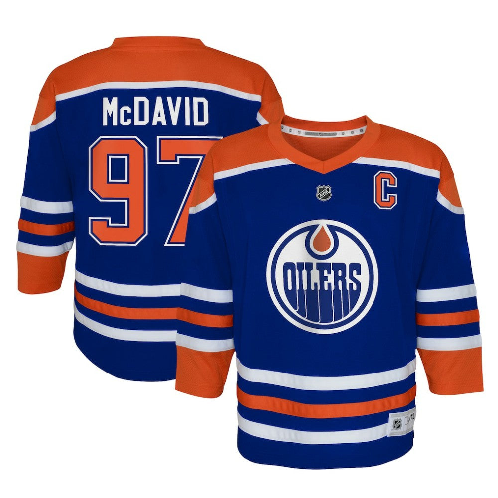 Connor McDavid Edmonton Oilers Youth Home Replica Player Jersey Royal