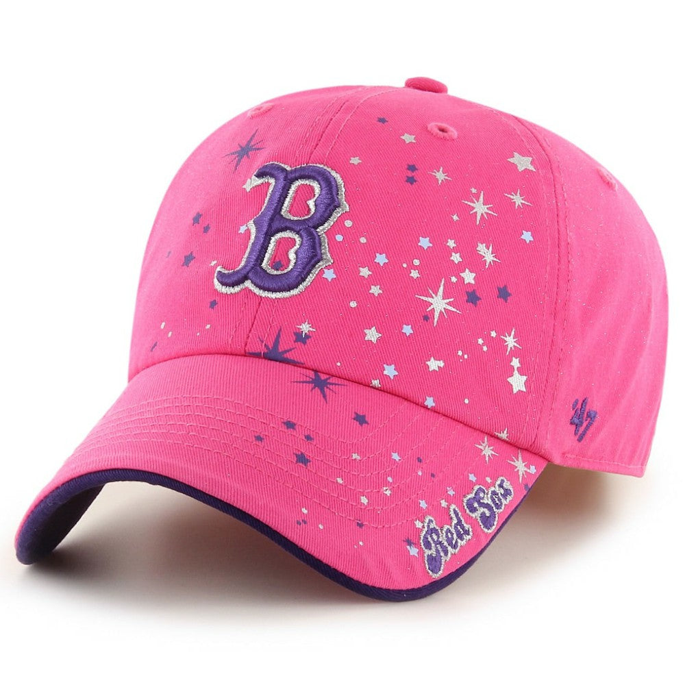 Boston Red Sox Youth Stardust Clean Up Adjustable Hat Pink | 47 brand