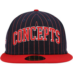 Boston Red Sox Concepts Pinstripe 59FIFTY Fitted Hat Navy | New Era