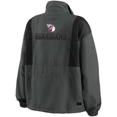 Cleveland Guardians WEAR by Erin Andrews Women's Packable Half-Zip Jacket Charcoal