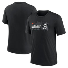 Baltimore Orioles City Connect Tri-Blend T-Shirt Black | Nike
