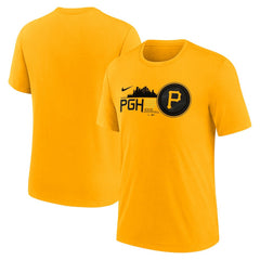 Pittsburgh Pirates City Connect Tri-Blend T-Shirt Gold | Nike