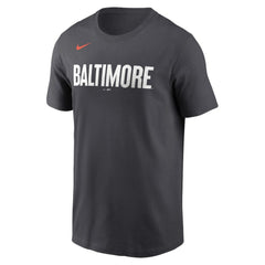 Baltimore Orioles City Connect Wordmark T-Shirt Black | Nike