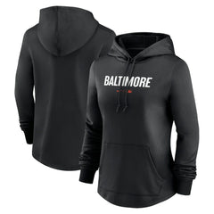 Baltimore Orioles Women's City Connect Pregame Performance Pullover Hoodie Black | Nike