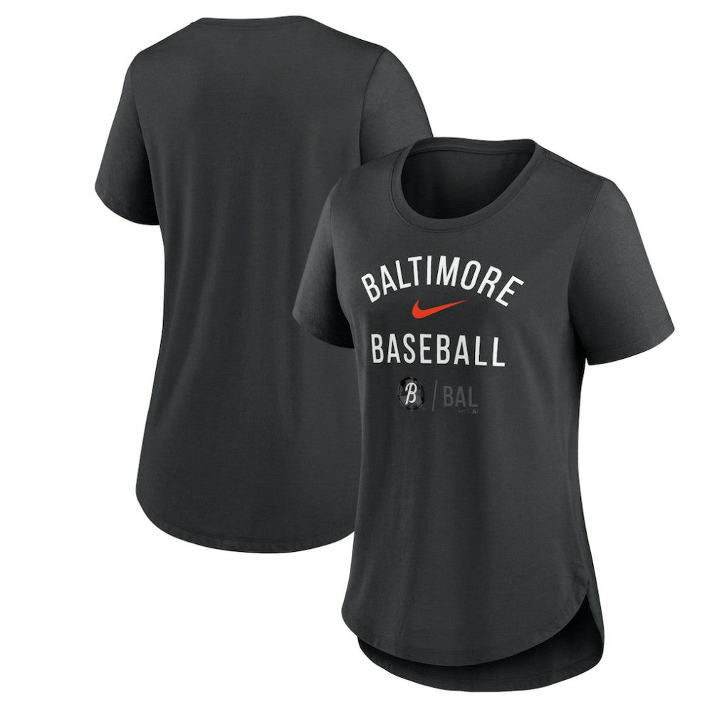 Baltimore Orioles Women's City Connect Tri-Blend T-Shirt Black | Nike