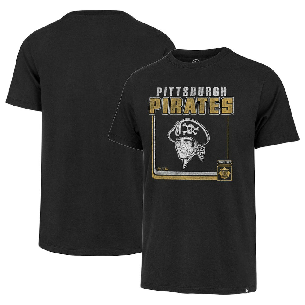 Pittsburgh Pirates Cooperstown Collection Borderline Franklin T-Shirt Black | 47 brand
