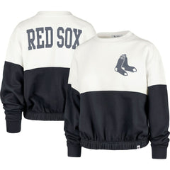 Boston Red Sox Women's Take Two Bonita Pullover Sweatshirt White/Navy | 47 brand