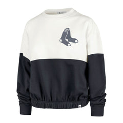 Boston Red Sox Women's Take Two Bonita Pullover Sweatshirt White/Navy | 47 brand