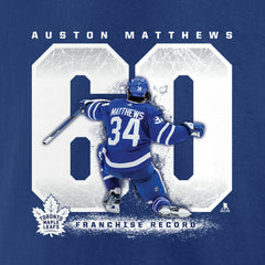 Auston Matthews Toronto Maple Leafs Fanatics Big & Tall Goal Record T-Shirt Blue
