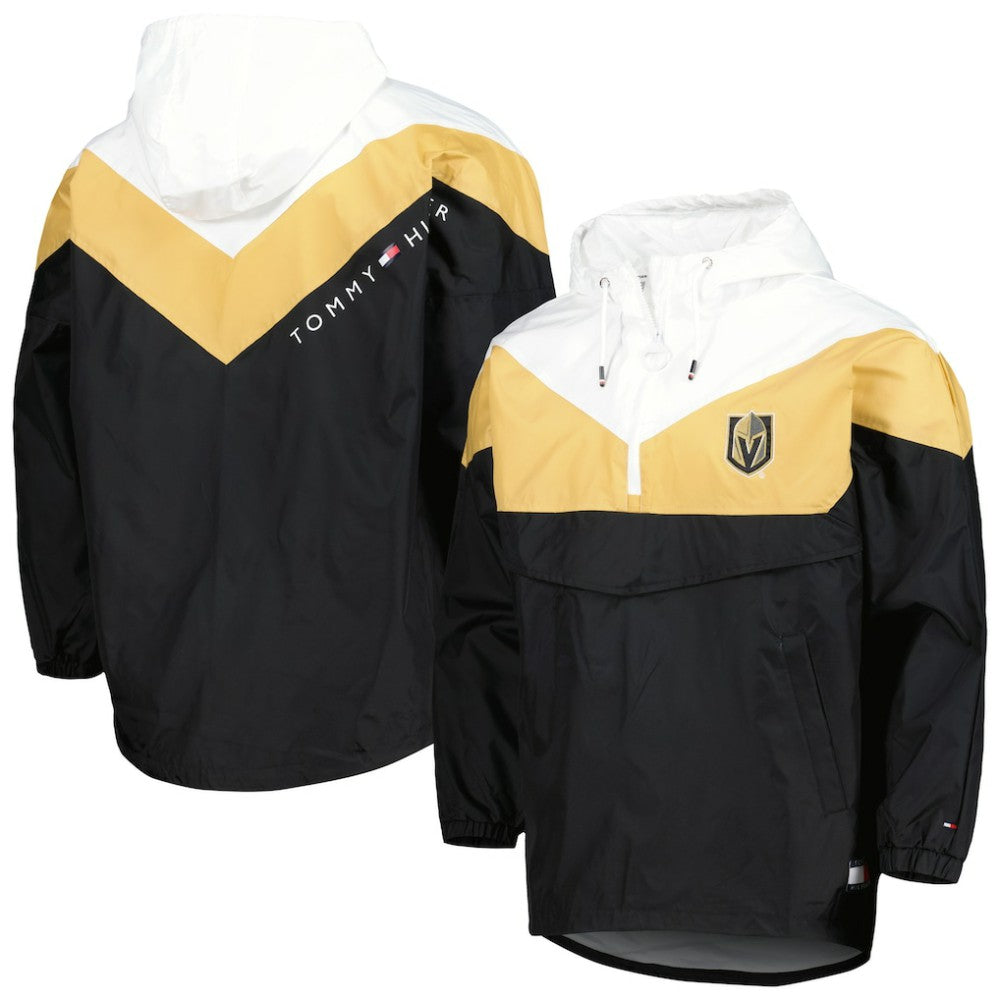 Vegas Golden Knights Tommy Hilfiger Women's Staci Half-Zip Windbreaker Jacket Black/Gold