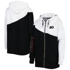 Philadelphia Flyers DKNY Sport Women's Gina Full-Zip Hoodie Black/White