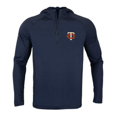 Minnesota Twins Levelwear Zander Insignia Core Quarter-Zip Pullover Hoodie Navy