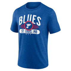 St. Louis Blues Badge of Honor Tri-Blend T-Shirt Blue