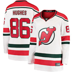 Jack Hughes New Jersey Devils Fanatics Women's Alternate Breakaway Jersey White