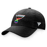 St. Louis Blues Fanatics Team Logo Pride Adjustable Hat Black